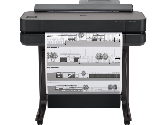 HP DesignJet Large Format Printers, HP DesignJet T650 Large Format Wireless Plotter Printer - 24", with convenient 1-Click Printing (5HB08A)