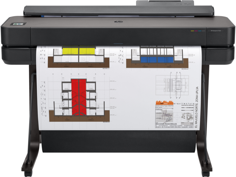 HP DesignJet T650 36in Front plot