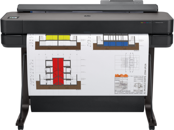 HP DesignJet T650 Large Format Wireless Plotter Printer - 36", with convenient 1-Click Printing (5HB10A)