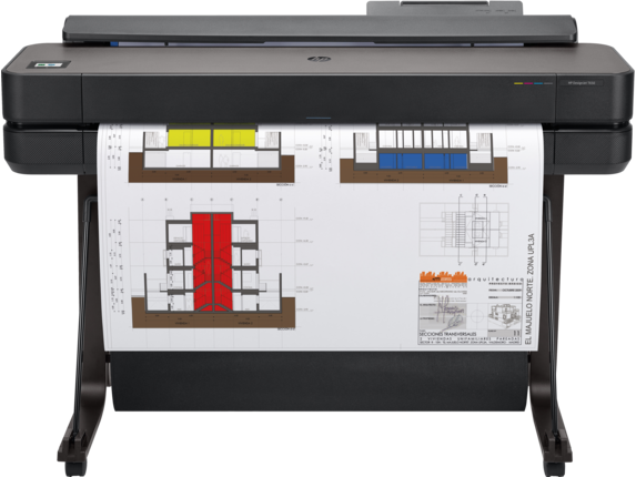 HP - 5HB10A - Plotter HP DesignJet T650 36 2400x1200dpi A4, A3, A2, A1, A0  USB Rede Wi-Fi Pedestal Rolo Ideal para AEC, GIS e MCAD - MicroSafe