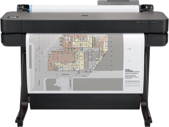 HP DesignJet Large Format Printers, HP DesignJet T630 Large Format Wireless Plotter Printer - 36", with convenient 1-Click Printing (5HB11A)