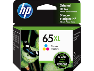 HP 65XL Tri-color Original Ink Cartridge, N9K03AN#140