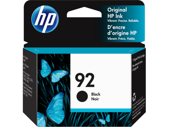 Ink Supplies, HP 92 Black Original Ink Cartridge, C9362WN#140