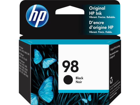 Ink Supplies, HP 98 Black Original Ink Cartridge, C9364WN#140