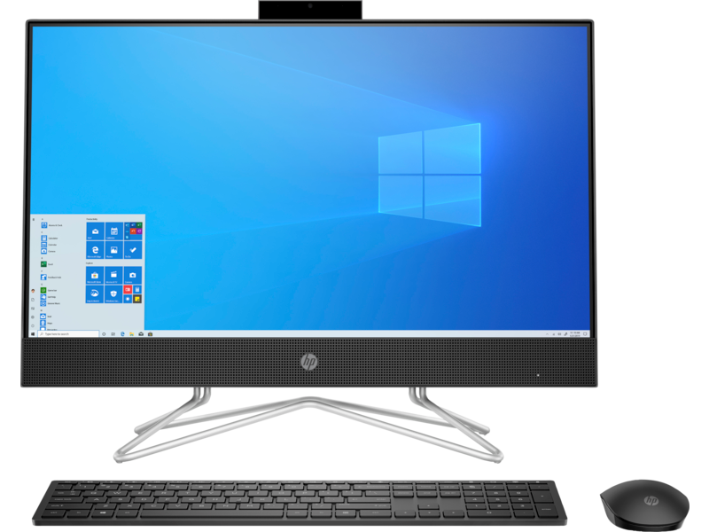 20C1 - HP OPP All in One 24-inch Desktop (24, T, Jet Black, HD Cam), Win10 Screen, Center Facing wit