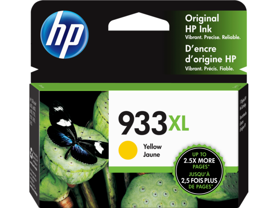 Ink Supplies, HP 933XL High Yield Yellow Original Ink Cartridge, CN056AN#140