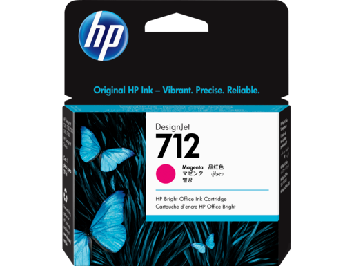 HP 712 29ml Magenta DesignJet Ink Cartridge, 3ED68A