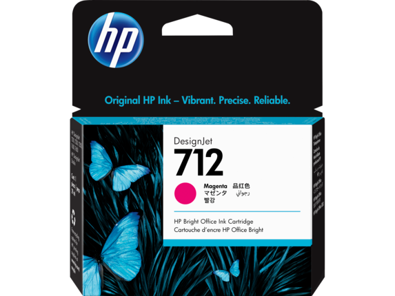 HP 712 29ml Magenta DesignJet Ink Cartridge, 3ED68A