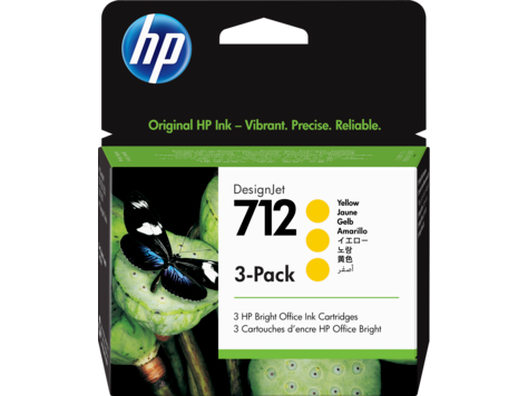 HP 3ED79A 712 3 darabos 29 ml-es sárga DesignJet tintapatron T250 T630 T650 Studio 24