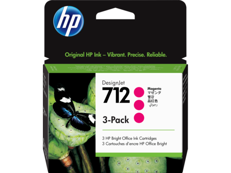 HP 3ED78A 712 3 darabos 29 ml-es bíbor DesignJet tintapatron T250 T630 T650 Studio 24