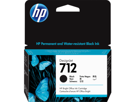 HP 3ED70A 712 38 ml-es fekete DesignJet tintapatron T250 T630 T650 Studio 24