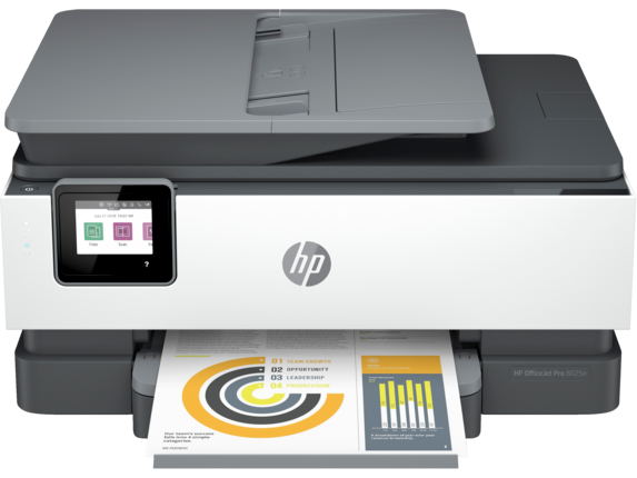 Business Ink Printers, HP OfficeJet  8025e Pro All-in-One Certified Refurbished Printer w/ bonus 6 months Instant Ink through HP+