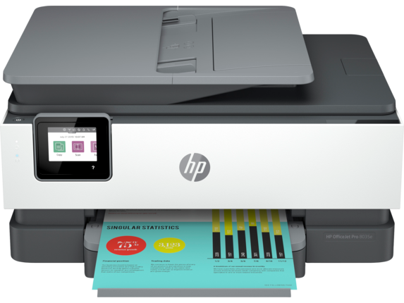 Business Ink Printers, HP OfficeJet 8035e Pro All-in-One Certified Refurbished Printer w/ bonus 12 months Instant Ink through HP+
