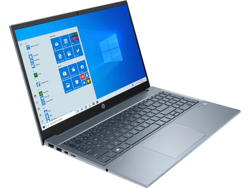 20C2 - HP Pavilion 15 Laptop PC (FogBlue, CloudBlue, NT, HDcam, nonODD, FPR, Win10) FrontRight