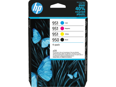 HP 950 951 6ZC65AE fekete ciánkék bíbor sárga tintapatron eredeti kombinált csomag 6ZC65AE Officejet Pro 8100 8600 8610 8620 (1000/3x700 old.)