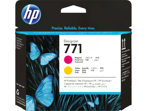 HP 771 bíbor és sárga nyomtatófej CE018A Z6200