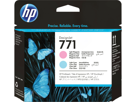 Ink Supplies, HP 771 Light Magenta/Light Cyan DesignJet Printhead, CE019A