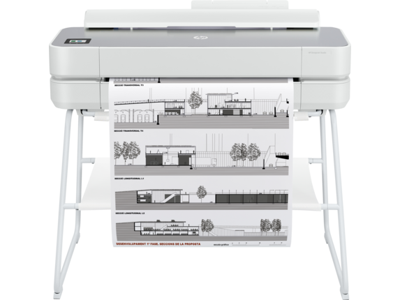 HP DesignJet Large Format Printers, HP DesignJet Studio Steel Large Format Wireless Plotter Printer - 24",(5HB12C)