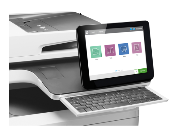 Series 2 of 12 Laser Multifunction Printers, HP Color LaserJet Enterprise Flow MFP M578c