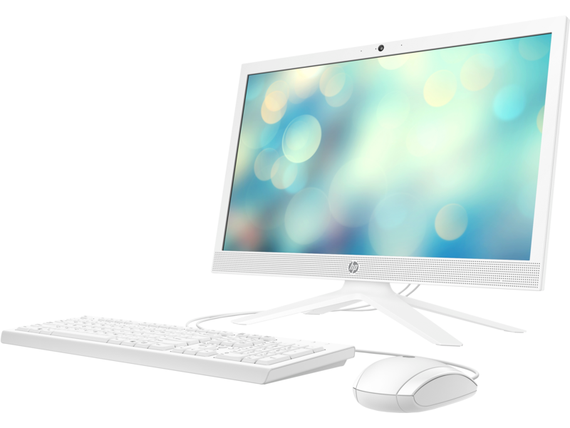 20C2 - HP 21 All-in-One PC (21 inch, Snow White, ODD, FreeDos, KatydidPortia, White) Front Left