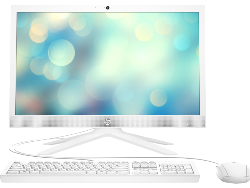 20C2 - HP 21 All-in-One PC (21 inch, Snow White, ODD, FreeDos, KatydidPortia, White) Front