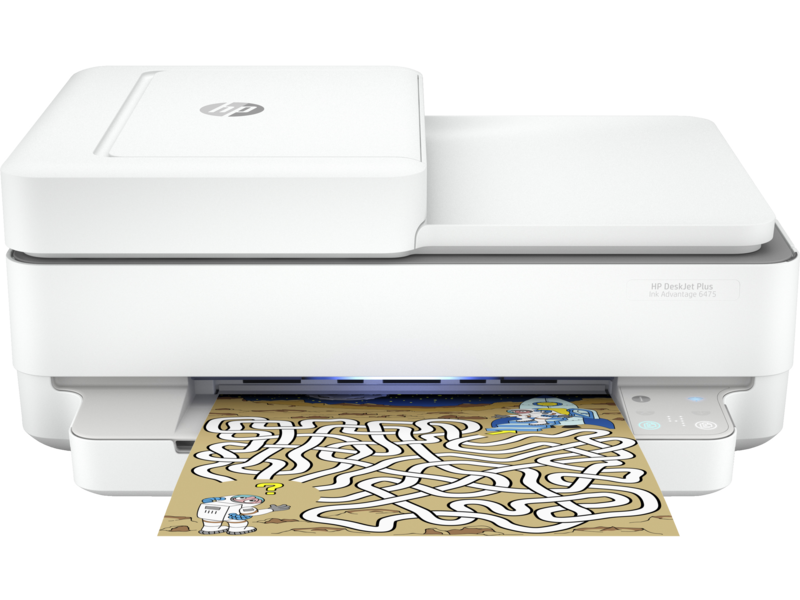 HP DeskJet Plus Ink Advantage 6475 All-in-One (Cement) Center facing