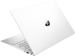 white hp pavilion laptop computer