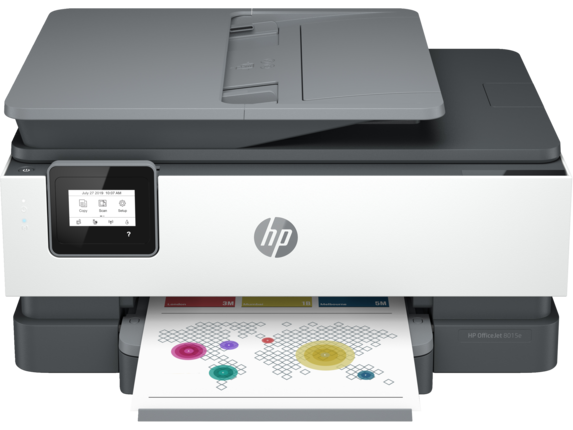 Business Ink Printers, HP OfficeJet 8015e All-in-One Printer w/ bonus 6 months Instant Ink through HP+
