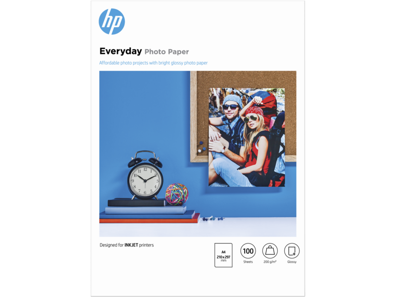 Ook baai offset HP Everyday Photo Paper, Glossy, 200 g/m2, A4 (210 x 297 mm), 100 sheets |  HP® South Africa
