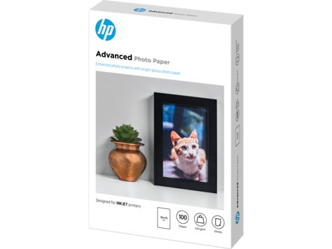 HP Q8692A Fejlesztett fényes fotópapír 250gr 10x15 100 lap szegély nélküli nyomtatáshoz
