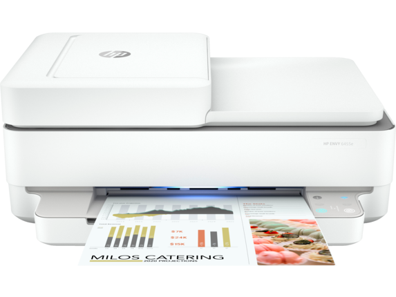 Inkjet All-in-One Printers, HP ENVY 6455e All-in-One Certified Refurbished Printer  w/ bonus 6 months Instant Ink through HP+