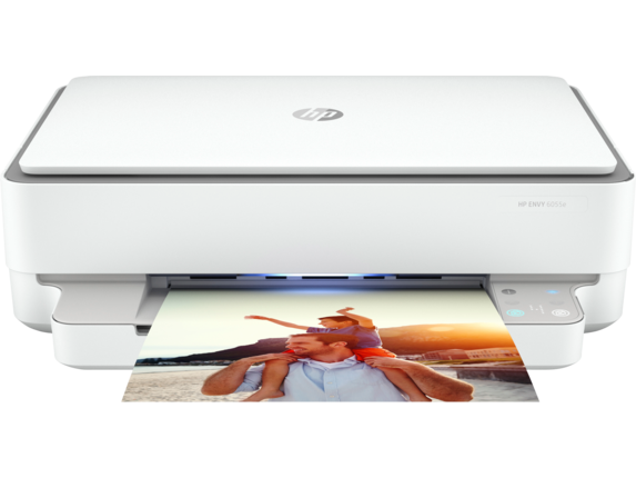 Inkjet All-in-One Printers, HP ENVY 6055e All-in-One Printer w/ bonus 3 months Instant Ink through HP+