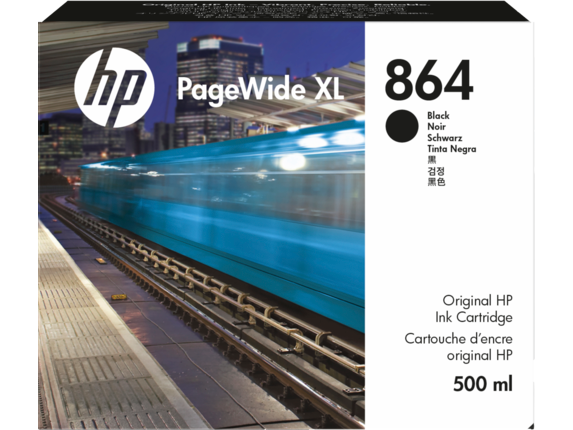 Image for HP 864 500-ml Black PageWide XL Ink Cartridge from HP2BFED