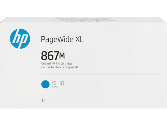 Image for HP 867M 1-liter Cyan PageWide XL Ink Cartridge from HP2BFED