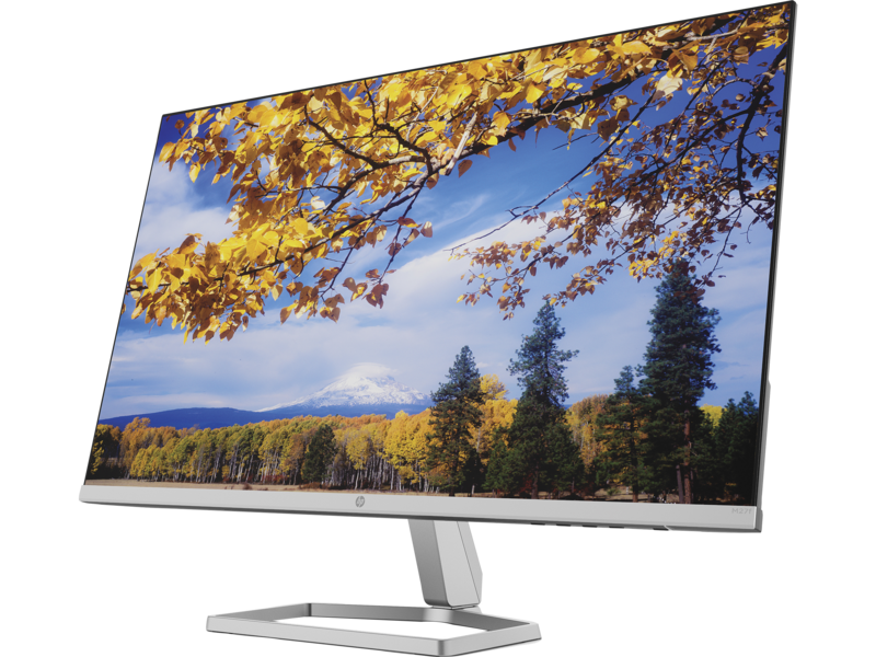 21C1 - HP M27F - Jet Black/Natural Silver, FHD, AMD Freesync, Front Left