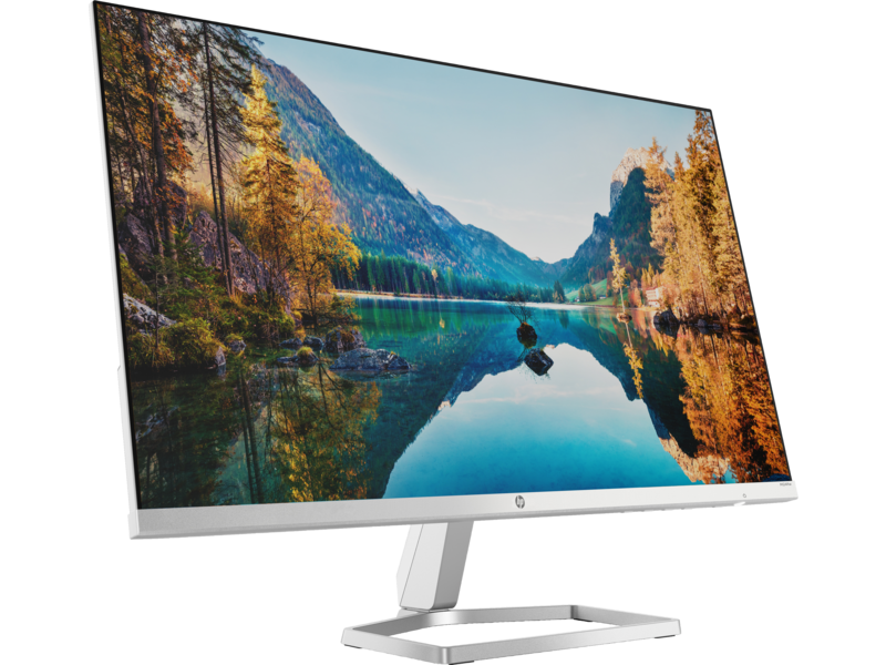 21C1 - HP M24FW - Ceramic White/Natural Silver, FHD, AMD Freesync, Front Right
