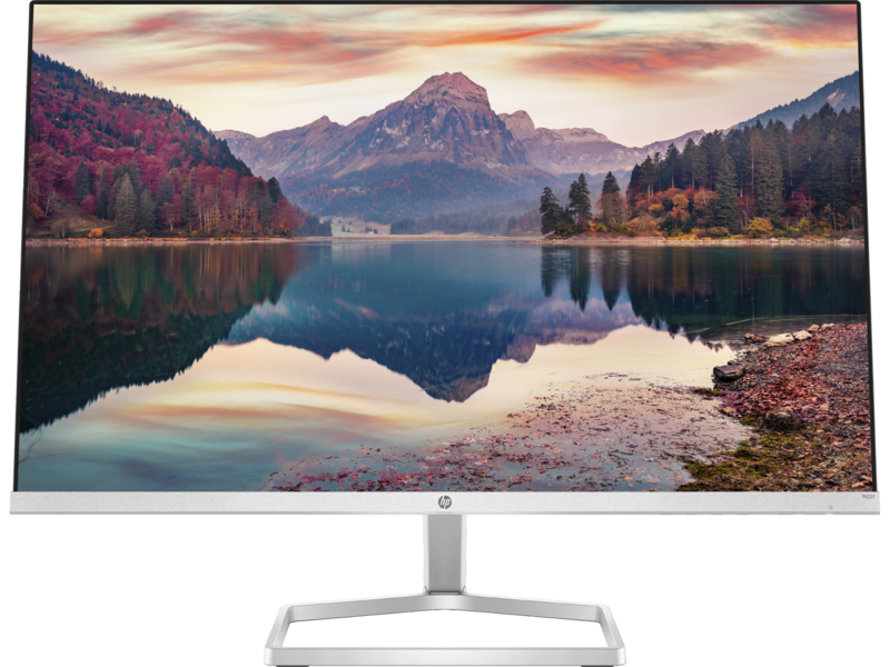 21C1 - HP M22F - สีดำเจ็ทแบล็ค/สีเงินธรรมชาติ, FHD, AMD Freesync, ด้านหน้า