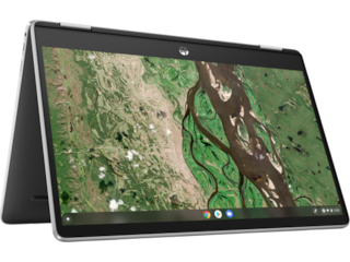 HP Chromebook x360 14b-cb0097nr, 14", touch screen, Chrome OS™, Intel® Pentium® Silver, 8GB RAM, 128GB eMMC, HD