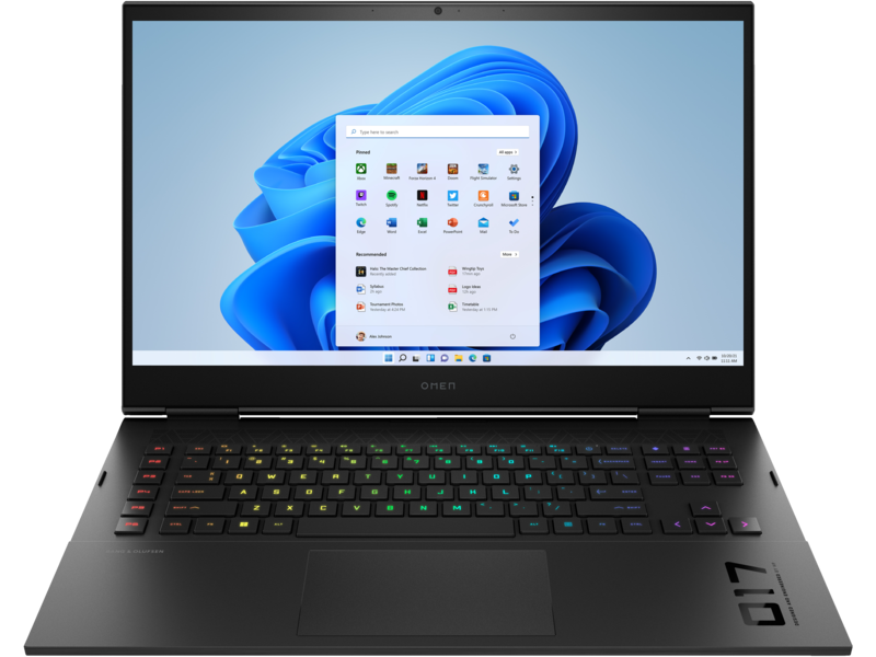 21C1 - OMEN by HP 17.3 inch Gaming Laptop PC - Non Numpad, RGB, LCD, Shadow Black, NT, HDcam, nonODD