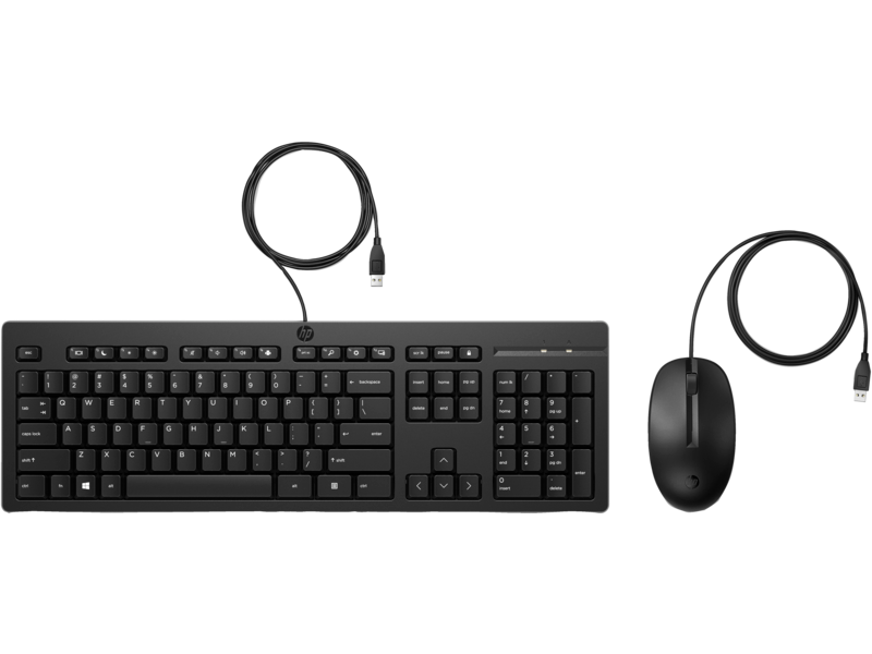 Verlichten voordeel Kust HP 225 muis en toetsenbord met kabel | HP® België