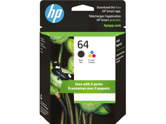 spijsvertering strelen Open HP 2-pack 64 Printer Ink Cartridges (X4D92AN#140) - Black/Tri-color | HP®  US Official Store