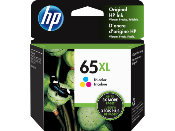 Ink Supplies, HP 65XL Tri-color Original Ink Cartridge, N9K03AN#140