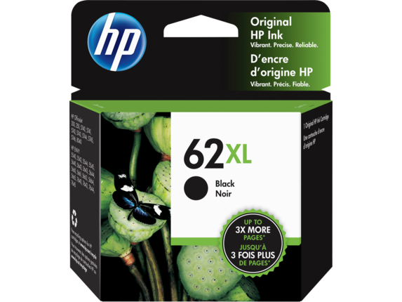 HP® 62XL Black Printer Ink Cartridge (C2P05AN#140)