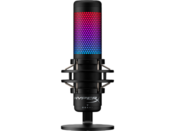 HyperX Microphones, HyperX QuadCast S - USB Microphone (Black-Grey) - RGB Lighting