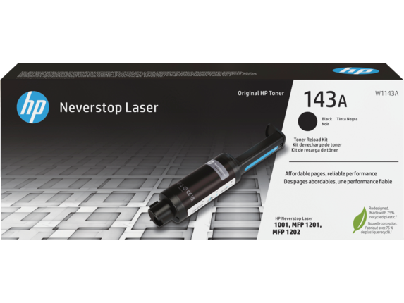 HP Laser Toner Cartridges and Kits, HP 143A Black Original Neverstop Toner Reload Kit