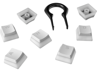 HyperX Pudding Keycaps - Full Key Set - PBT - White (US Layout)