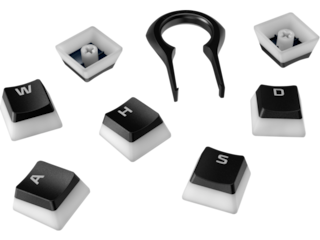 HyperX Pudding Keycaps - Full Key Set - PBT - Black (US Layout)