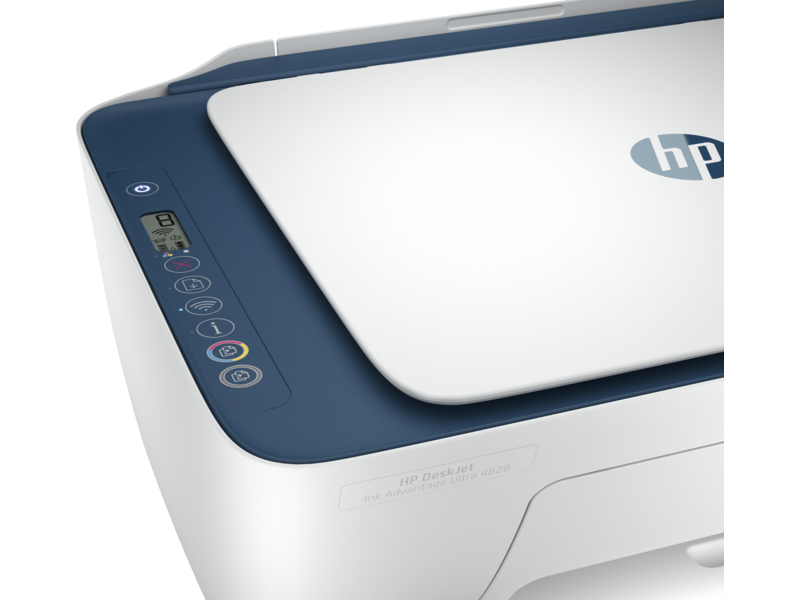 HP DeskJet Ink Advantage Ultra 4828, All-in-One (Indigo) Close up on Panel