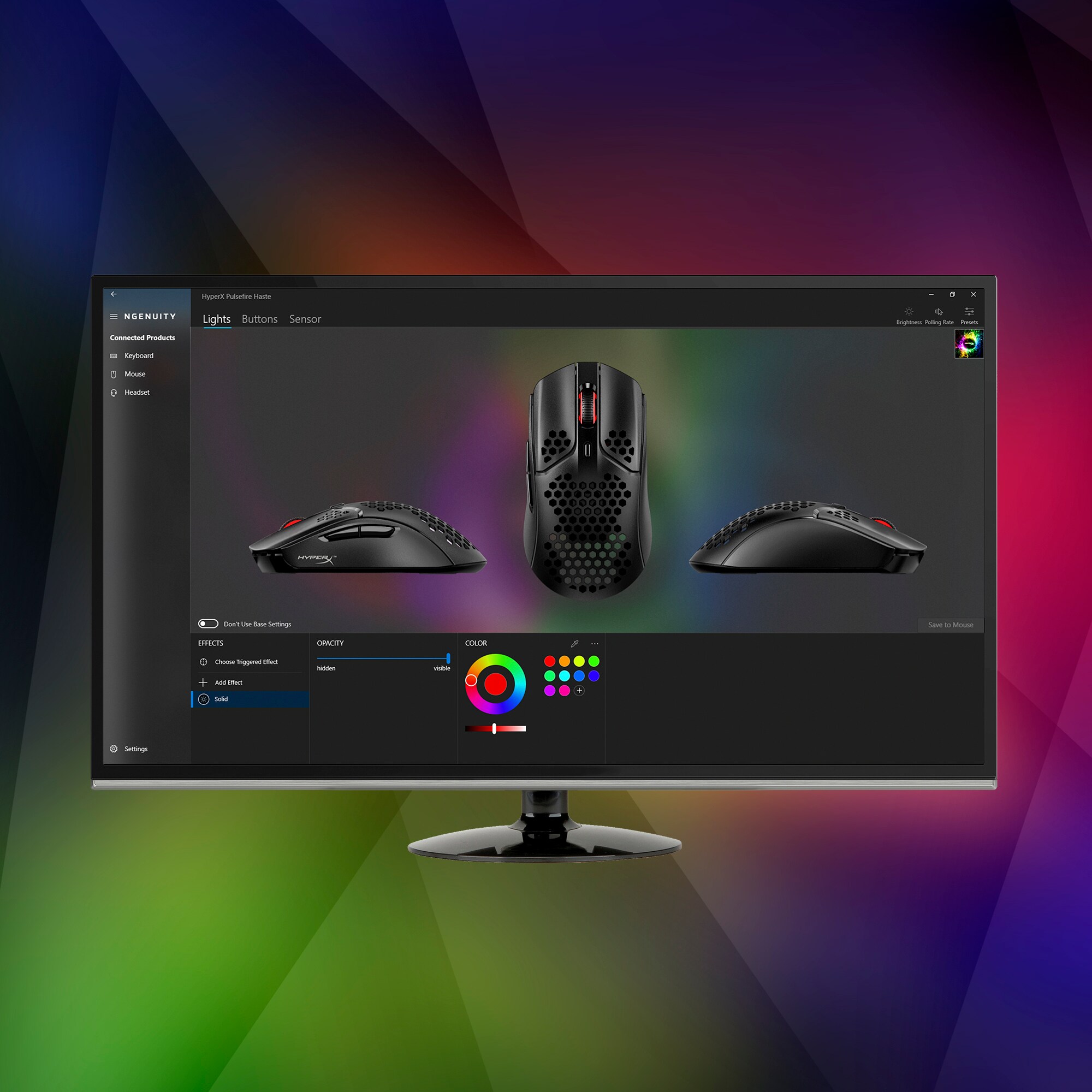 HP 4P5P9AA HyperX Pulsefire Haste – Gaming egér (fekete)