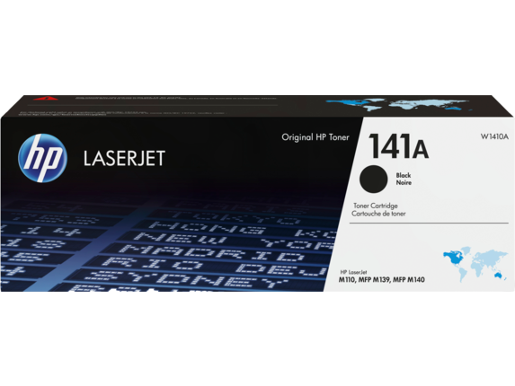 HP Laser Toner Cartridges and Kits, HP 141A Black Original LaserJet Toner Cartridge, W1410A